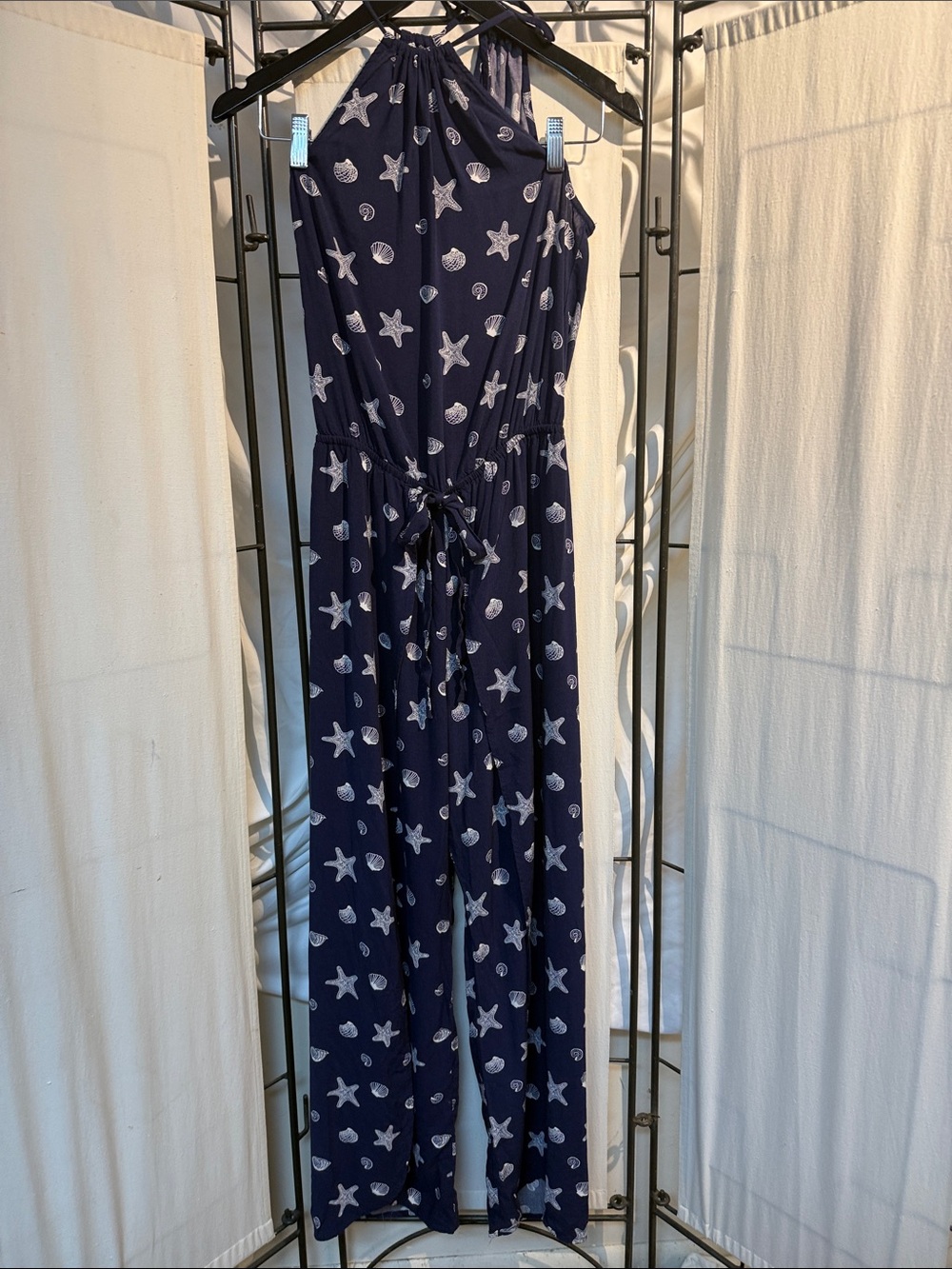 Navy Halter Jumpsuit